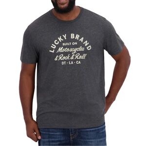 Lucky Men’s Graphic Tee Motorcycle Rock & Roll NWT